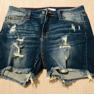Carly Jean Distressed jean shorts (NWOT)